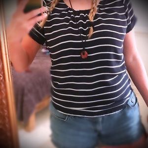 NWOT Striped Sheer Top